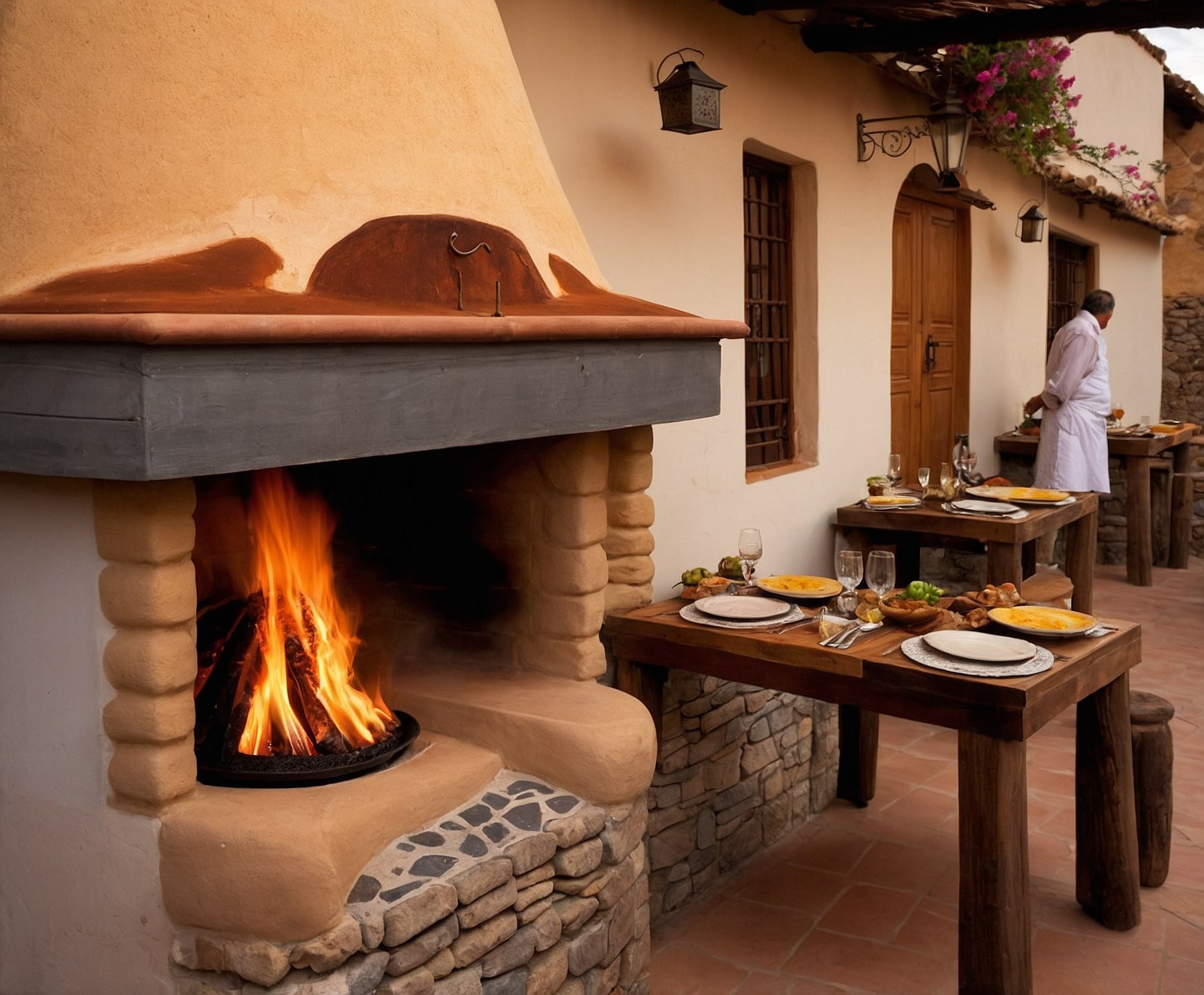 Asador acogedor y cálido para eventos privados