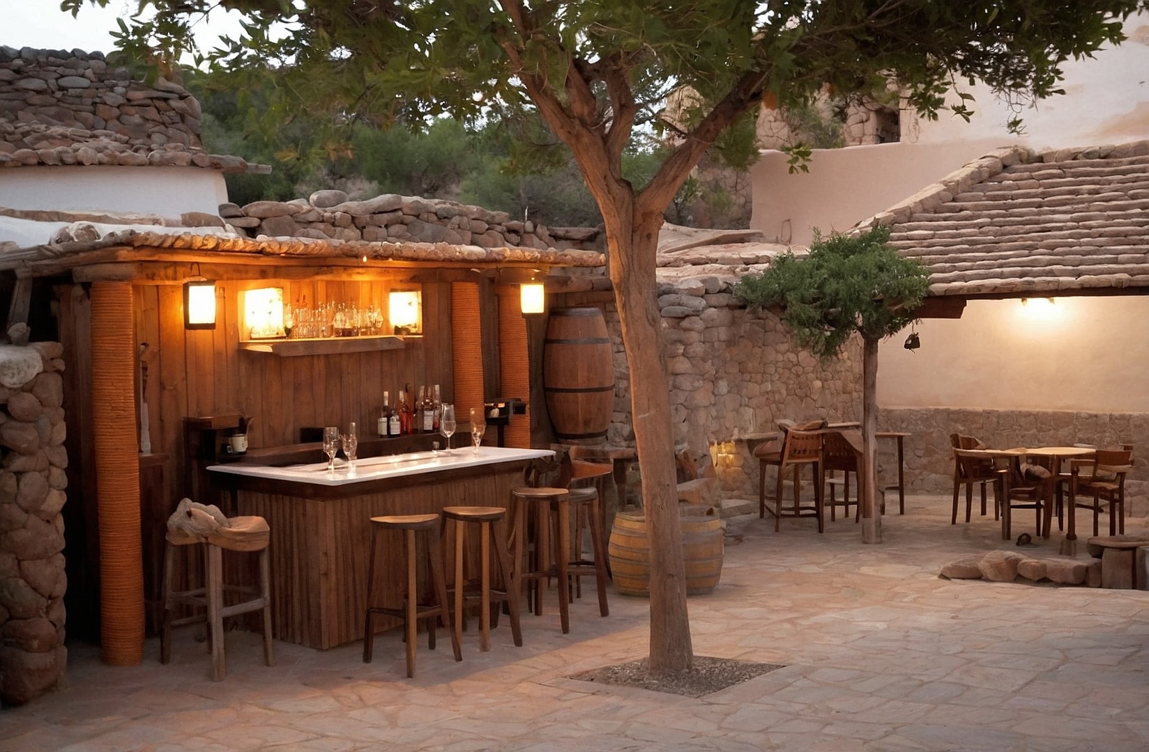 Cafetería con ambiente local